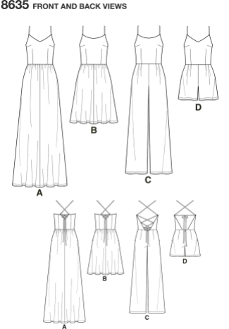 patternsandplains.com-simplicity-pattern-8635-womens-dress-jumpsuit-and-romper-line-drawing